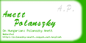 anett polanszky business card